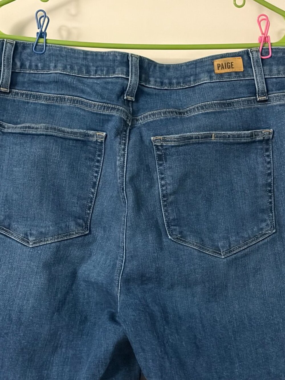 Paige Connie Crop jeans wide leg high rise medium wash size 31 designer denim - Picture 6 of 10